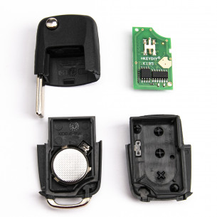 Funk Schlüssel für VW Golf Jetta Passat Beetle 1J0959753P 433Mhz ID48