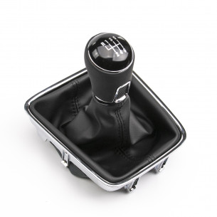 Gear Shift Lever Knob with Boot For VW Tiguan Sharan Golf Plus 6-Speed