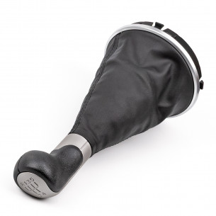 Gear Shift Knob With Boot For Skoda Fabia II Roomster 5 Speed Silver