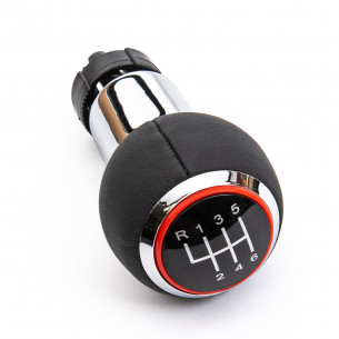 Gear Shift Stick Knob For Audi A3 8P1 S-LINE 6 Speed Red Ring