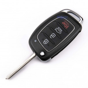 Hyundai Flip Key Cover With 4 Buttons - Aftermarket