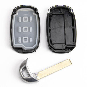 Hyundai i30 Santa Fe Kona Elantra Avante Coque de Clé avec 3 boutons