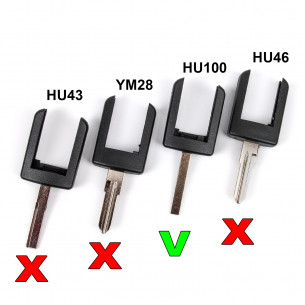 Key Blade HU100 for Opel Keys - Aftermarket