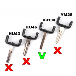 Key Blade HU100 for Opel Keys - Aftermarket