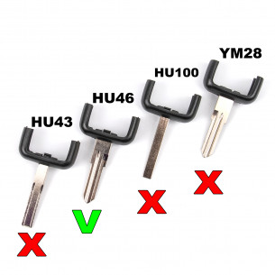 Key Blade HU46 for Opel Keys - Aftermarket