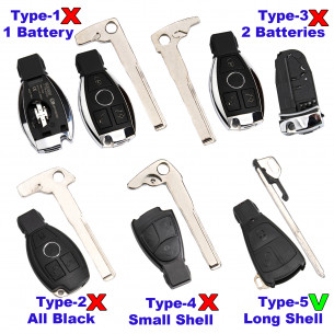 Key Blade HU64 T5 for Mercedes Keys - Aftermarket