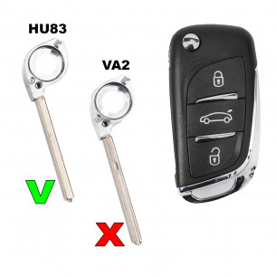Key Blade HU83 for Peugeot Citroen Opel - Aftermarket