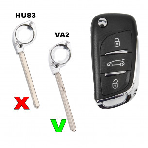 Key Blade VA2 for Peugeot Citroen - Aftermarket