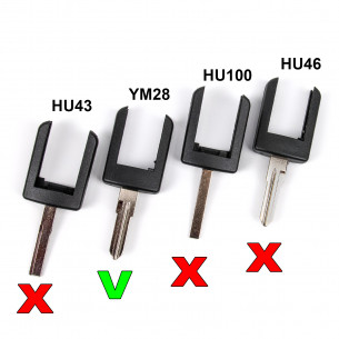 Key Blade YM28 for Opel Keys - Aftermarket