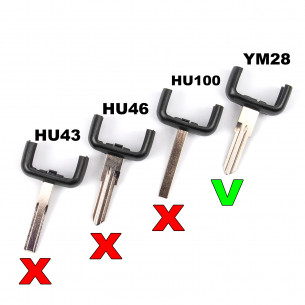 Key Blade YM28 for Opel Keys - Aftermarket