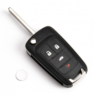 Chevrolet Flip Key Case With 4 Buttons - Aftermarket