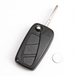 Fiat Key Shel With 3 Buttons - Aftermarket