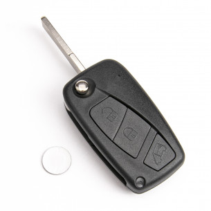 Fiat Key Shel With 3 Buttons - Aftermarket