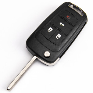 Opel Flip Key Case With 4 Buttons - Aftermarket