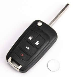 Opel Flip Key Case With 4 Buttons - Aftermarket