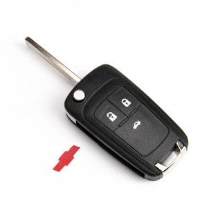 Chevrolet Flip Key Cover With 3 Buttons - Aftermarket