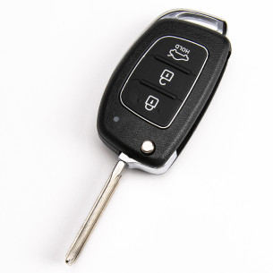 Hyundai Flip Key Cover With 3 Buttons - Aftermarket