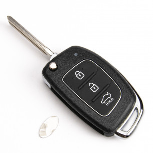 Hyundai Flip Key Cover With 3 Buttons - Aftermarket