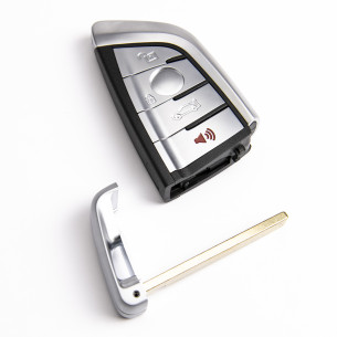 Key Cover for BMW With 4 Buttons Silver - Aftermarket