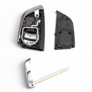 Key Cover for BMW With 4 Buttons Silver - Aftermarket