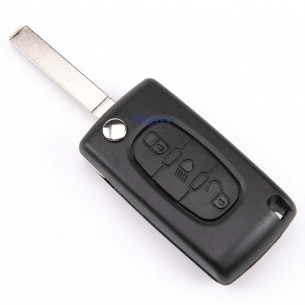 Peugeot Key Case With 3 Buttons - Aftermarket