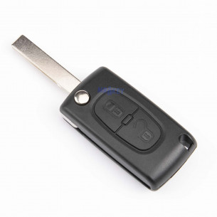 Peugeot Car Key Case with 2 Buttons - Aftermarket
