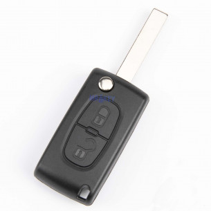 Peugeot Car Key Case with 2 Buttons - Aftermarket