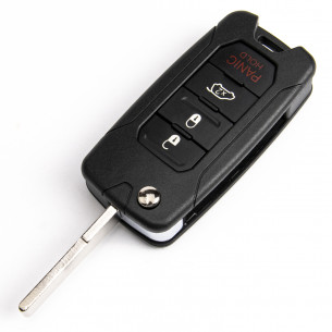 Jeep Chrysler Dodge Key Shell With 4 Buttons - Aftermarket