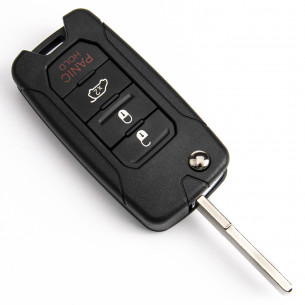 Jeep Chrysler Dodge Key Shell With 4 Buttons - Aftermarket