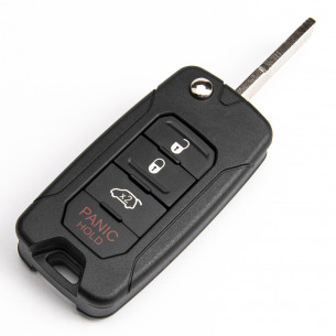 Jeep Chrysler Dodge Key Shell With 4 Buttons - Aftermarket