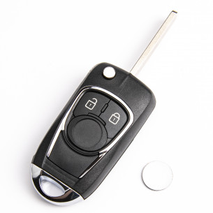 Opel Key Cover Conversion Kit with 2 Buttons - Aftermarket