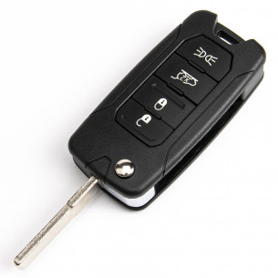Jeep Keyless Key Shell With 4 Buttons - Aftermarket