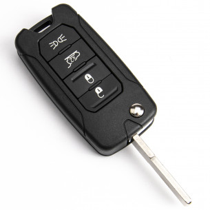 Jeep Keyless Key Shell With 4 Buttons - Aftermarket