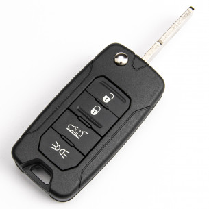 Jeep Keyless Key Shell With 4 Buttons - Aftermarket