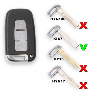 Lama chiave d’emergenza KIA7 per Hyundai I30 IX35 Tucson Veloster Chiave - Aftermarket