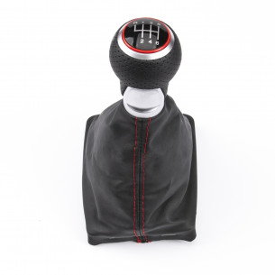 Leather Gear Shift Stick Knob 6 Speeds for Audi - Aftermarket