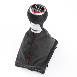 Leather Gear Shift Stick Knob 6 Speeds for Audi - Aftermarket