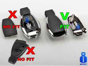 Mercedes Guscio Chiave Con 3 Pulsanti - Aftermarket