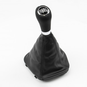 Pelle Pomello Del Cambio Cuffia Pu Pelle 6 Marce per Mercedes - Aftermarket