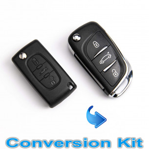 Peugeot 207 307 Citroen Berlingo 0536 Κιτ μετατροπής κλειδιού 3 Κουμπιά