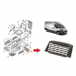 Peugeot Citroen Fiat Cover Vent Flap Under Seat 60911957 - Aftermarket