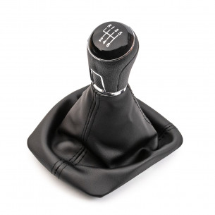 Pomello Del Caambio Cuffia Pu Pelle Per Skoda Octavia II 6 Marce