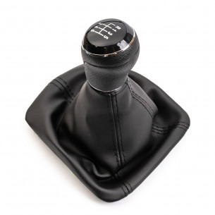 Pomello Del Caambio Cuffia Pu Pelle Per Skoda Octavia II 6 Marce