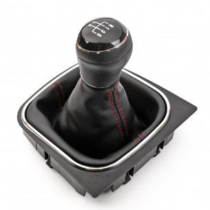 Pomello Del Caambio Cuffia Pu Pelle Per Volkswagen Golf Jetta Scirocco 5 Marce