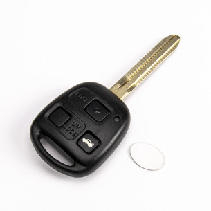Remote Key with Electronics for Toyota Land Cruiser and 3 Buttons 433MHZ - Aftermarket