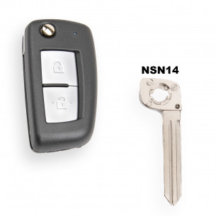 Schlüsselrohling NSN14 für Nissan Schlüssel - Aftermarket