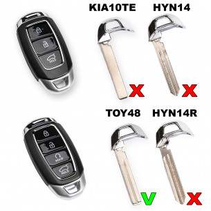 Schlüsselrohling TOY48 für Hyundai Kia Schlüssel - Aftermarket