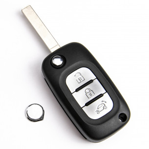 Smart Klappschlüssel Gehäuse mit 3 Tasten - Aftermarket