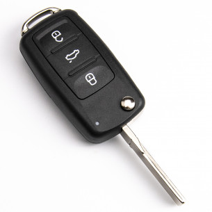 Key Shell for VW Golf Touran Transporter 5K0837202AD With 3 Buttons - Aftermarket