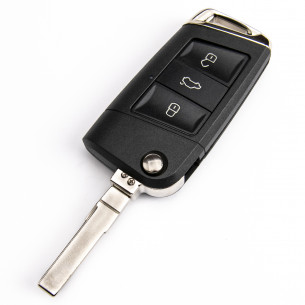 Key Cover Conversion Kit for VW Passat Golf Bora With 3 Buttons - Aftermarket